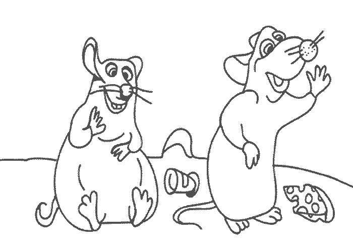 Two rats coloring book